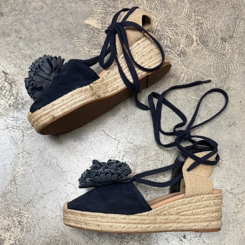 * Kate Spade Dark Blue Espadrille Sandals